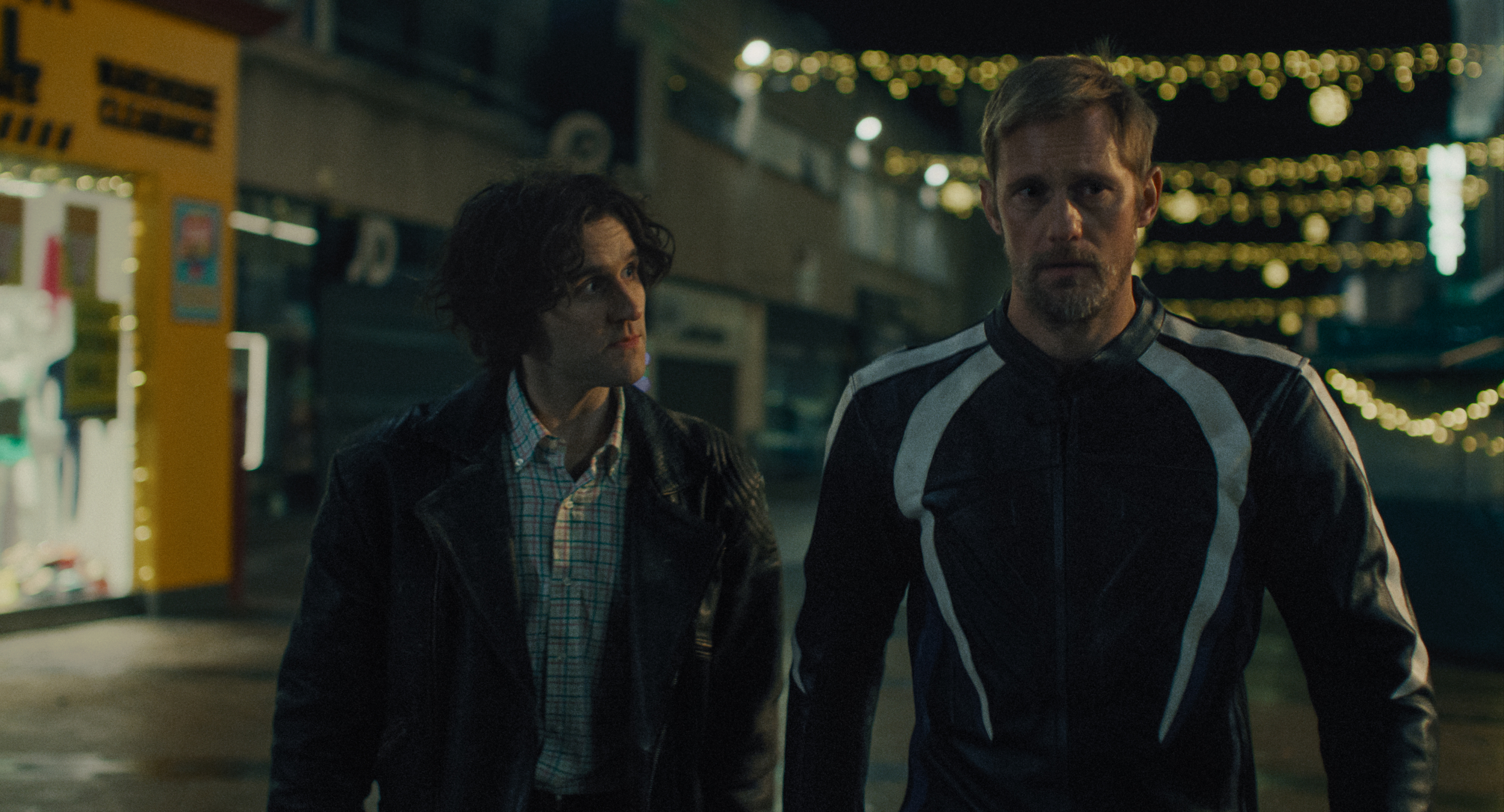 Harry Melling and Alexander Skarsgård in Pillion
