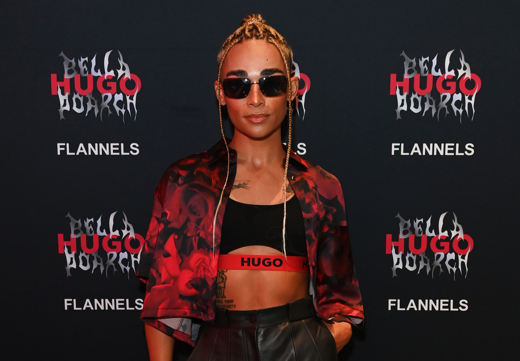 LONDON, ENGLAND - SEPTEMBER 15: Alex Thomas-Smith attends the launch event of HUGO x Bella Poarch