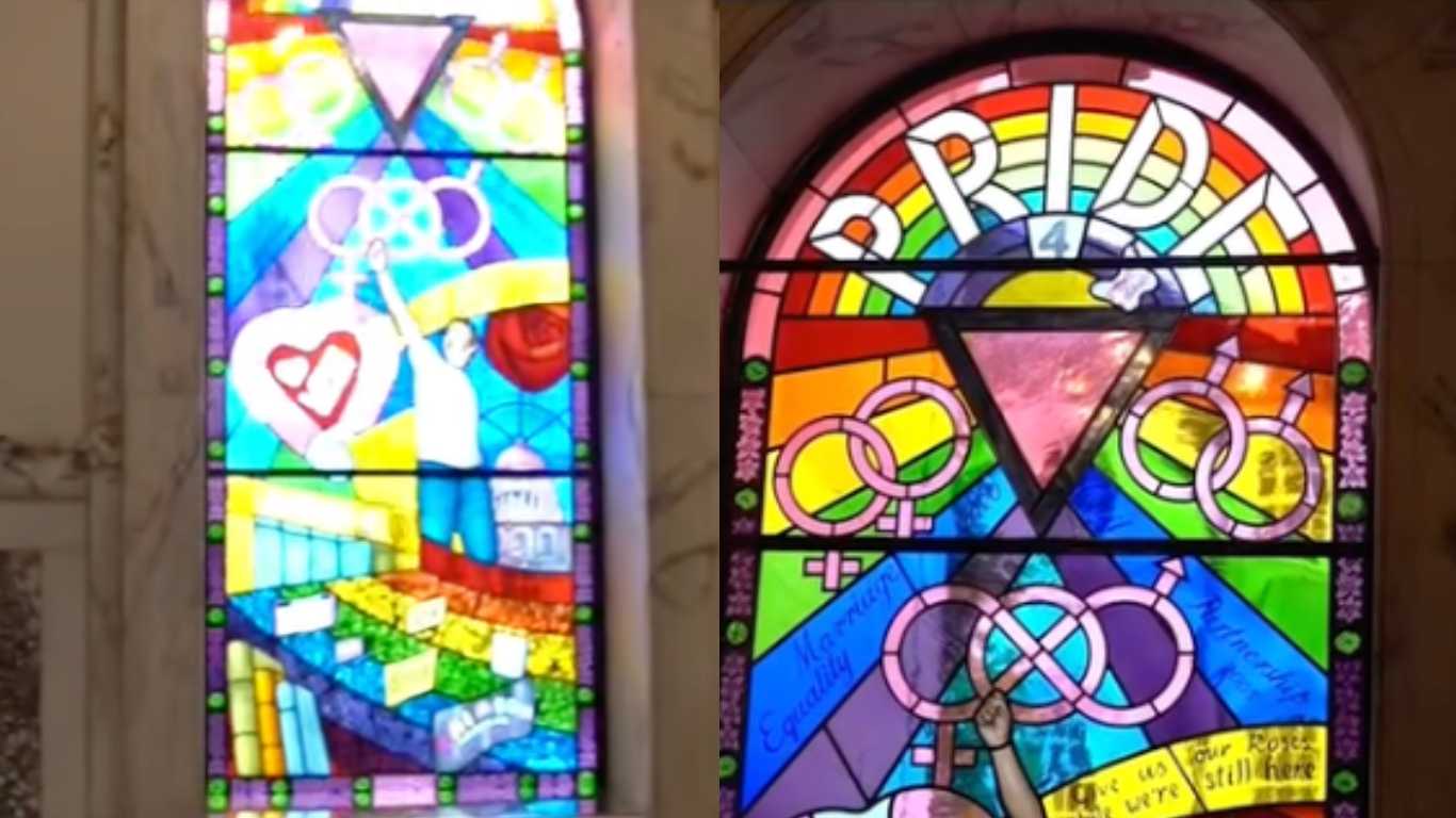 Stunning stained glass window at Belfast City Hall celebrates history of LGBTQ+ Pride