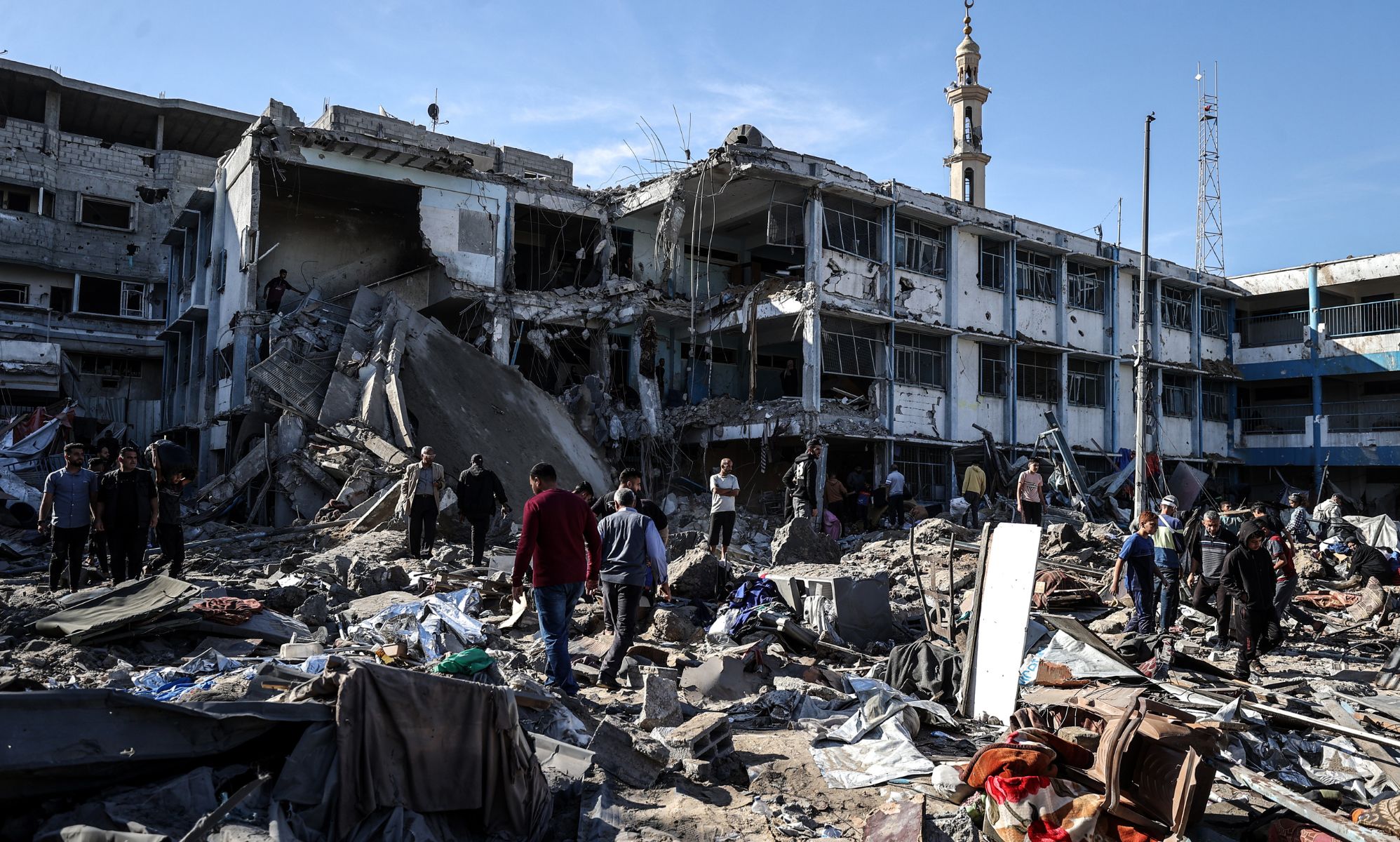 A picture of the ruins inside the Gaza strip in Palestine.