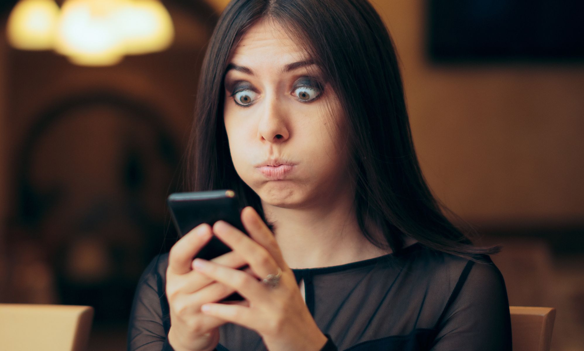 Someone looking at their phone.