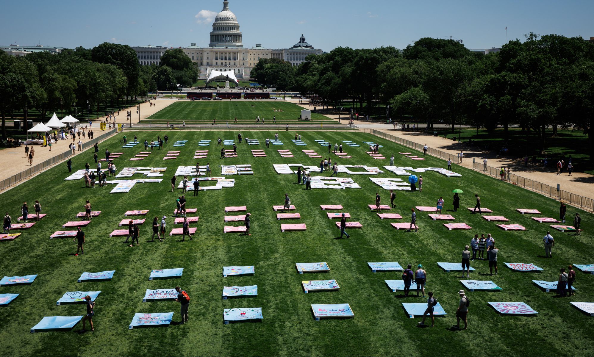 An overhead shot of the ACLU