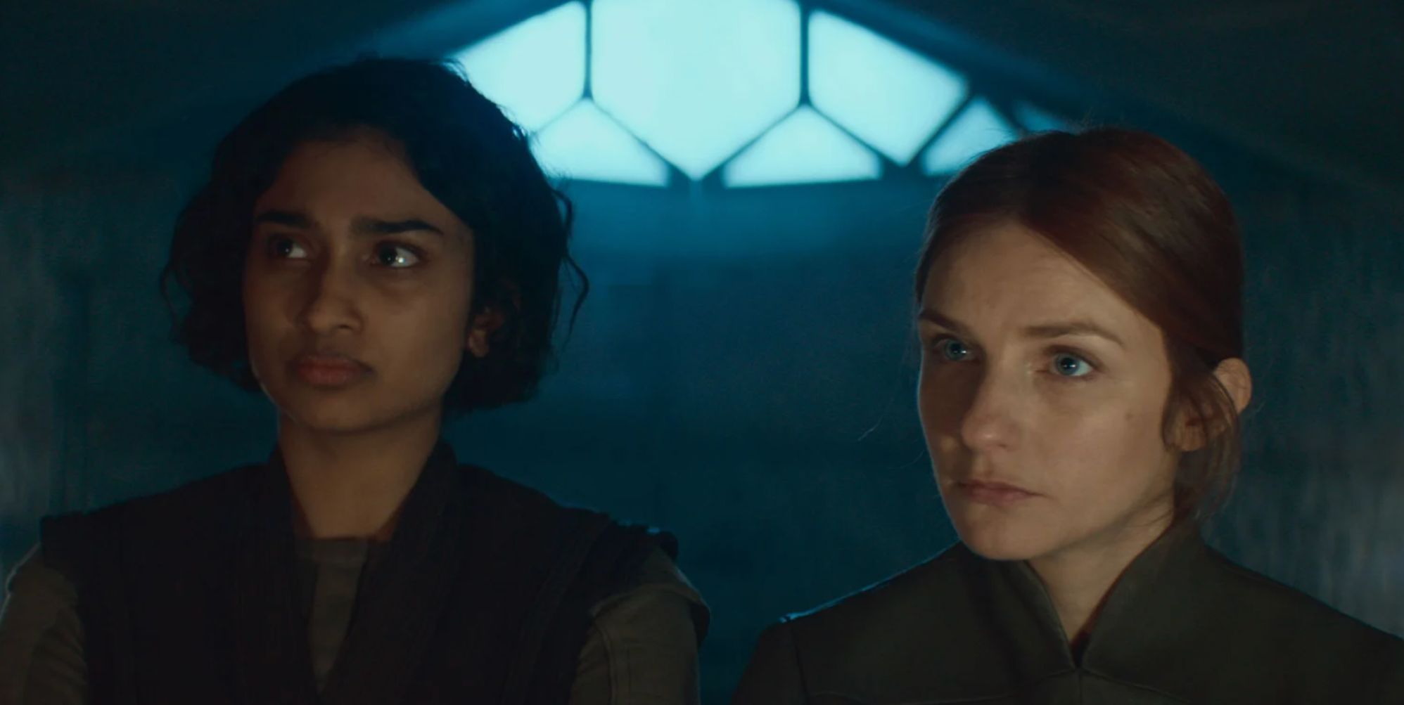 Varada Sethu and Faye Marsay as Cinta and Vel in Star Wars spin-off Andor. (Disney+)