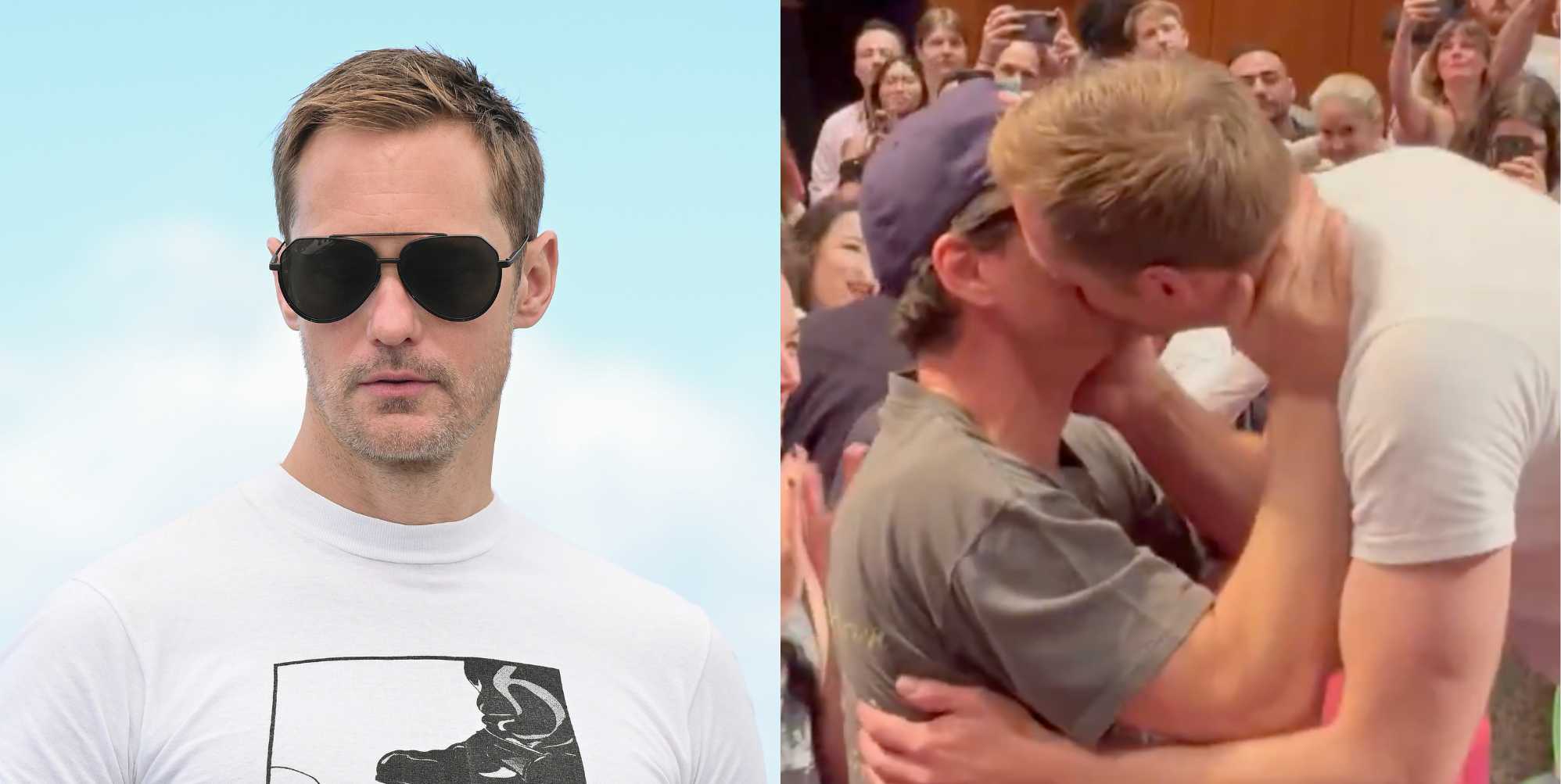 Alexander Skarsgård kisses Pedro Pascal in ovation for 'raw and carnal' Dom/Sub film Pillion