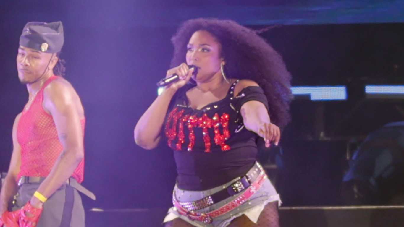 Lizzo performs onstage during OUTLOUD Music Festival At 2025 WeHo Pride on 31 May, 2025 in West Hollywood, California.
