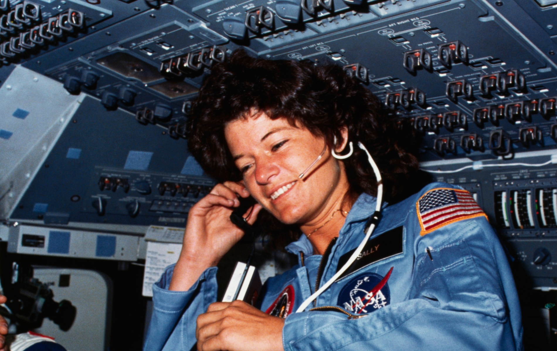 Sally in the NASA ship