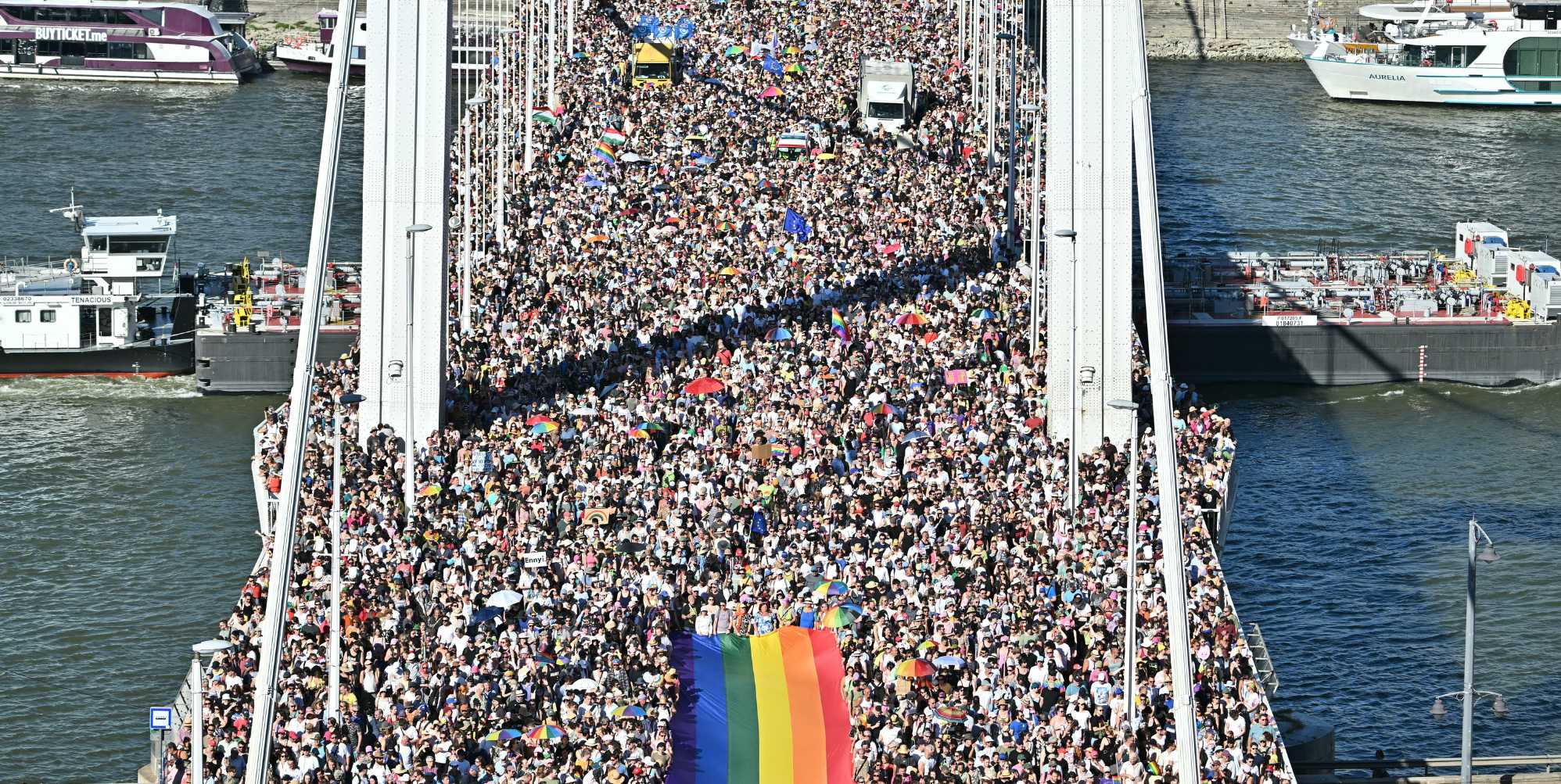 Hungary Pride ban prompts largest ever parade in Budapest: 'There have never been so many people'