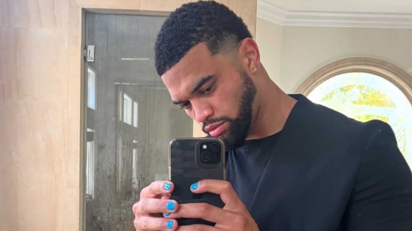 NFL star Caleb Williams paints nails to honour suicide prevention helpline