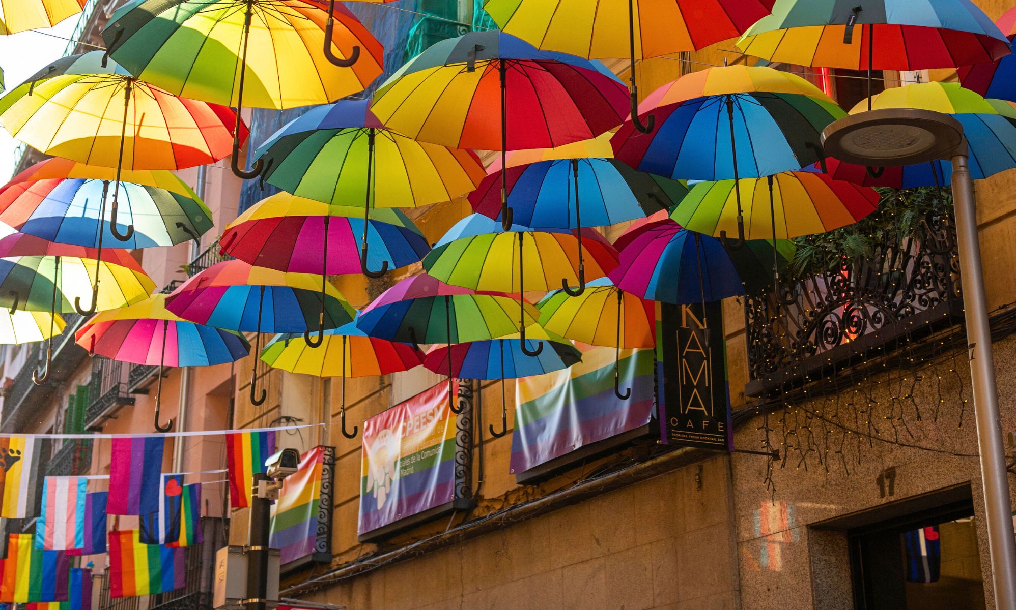 Chueca, the gay village of Madrid. 
