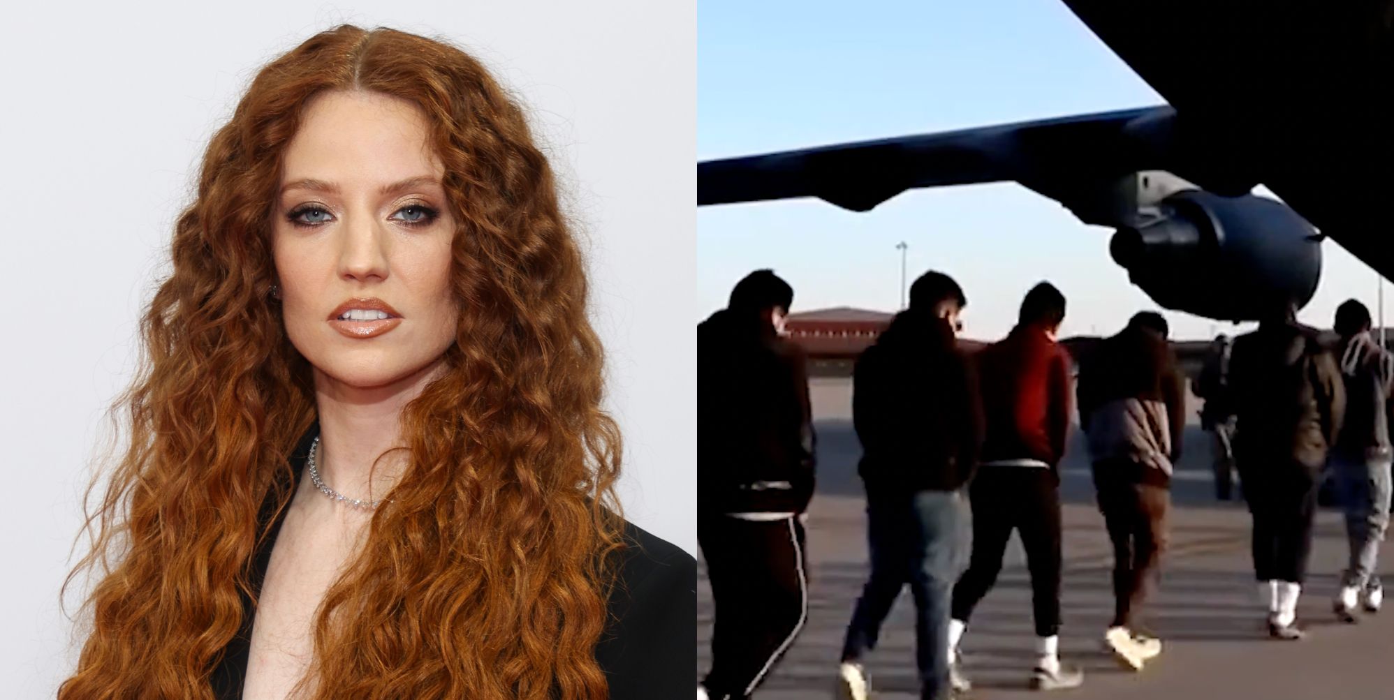 Queer singer Jess Glynne calls out 'sick' White House video using her Jet2 song for deportation video