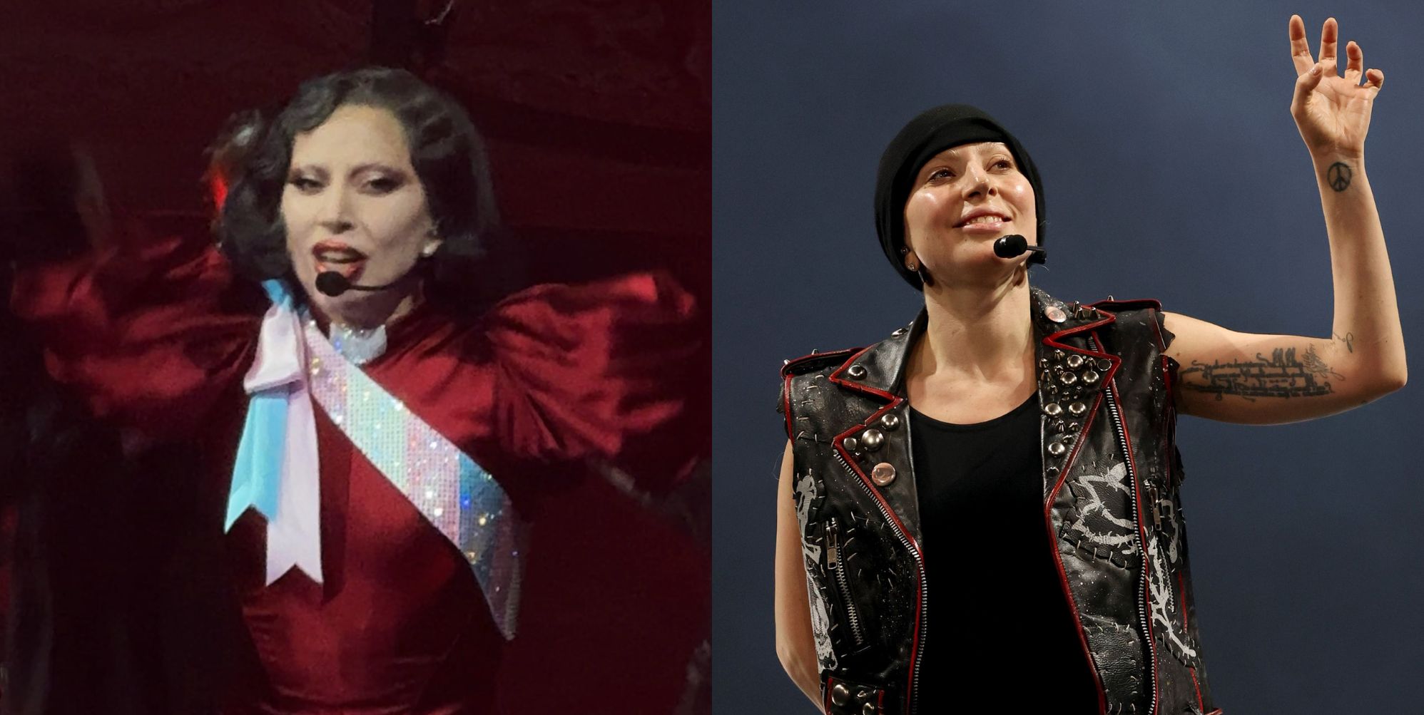 Lady Gaga wears trans pride flag as sash during Mayhem Ball performance