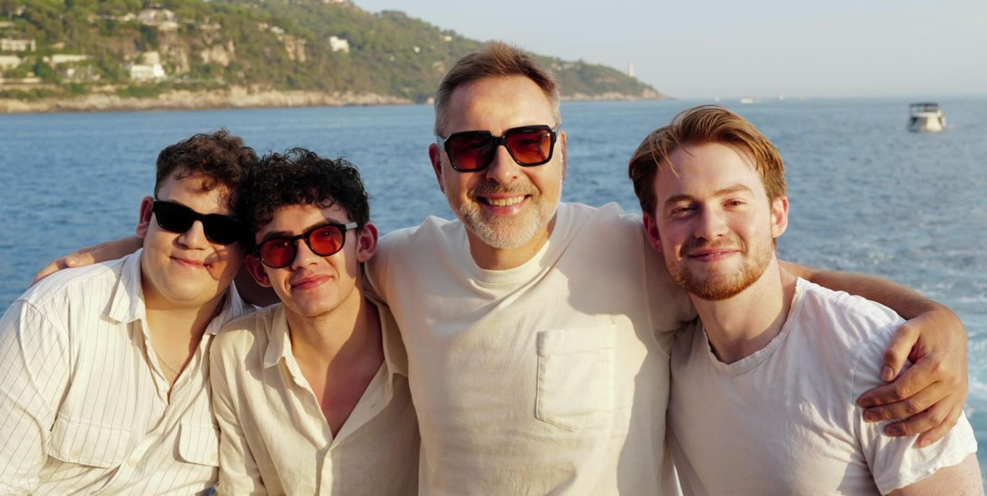 Heartstopper's Kit Connor and Joe Locke party with Elton John and David Walliams on holiday