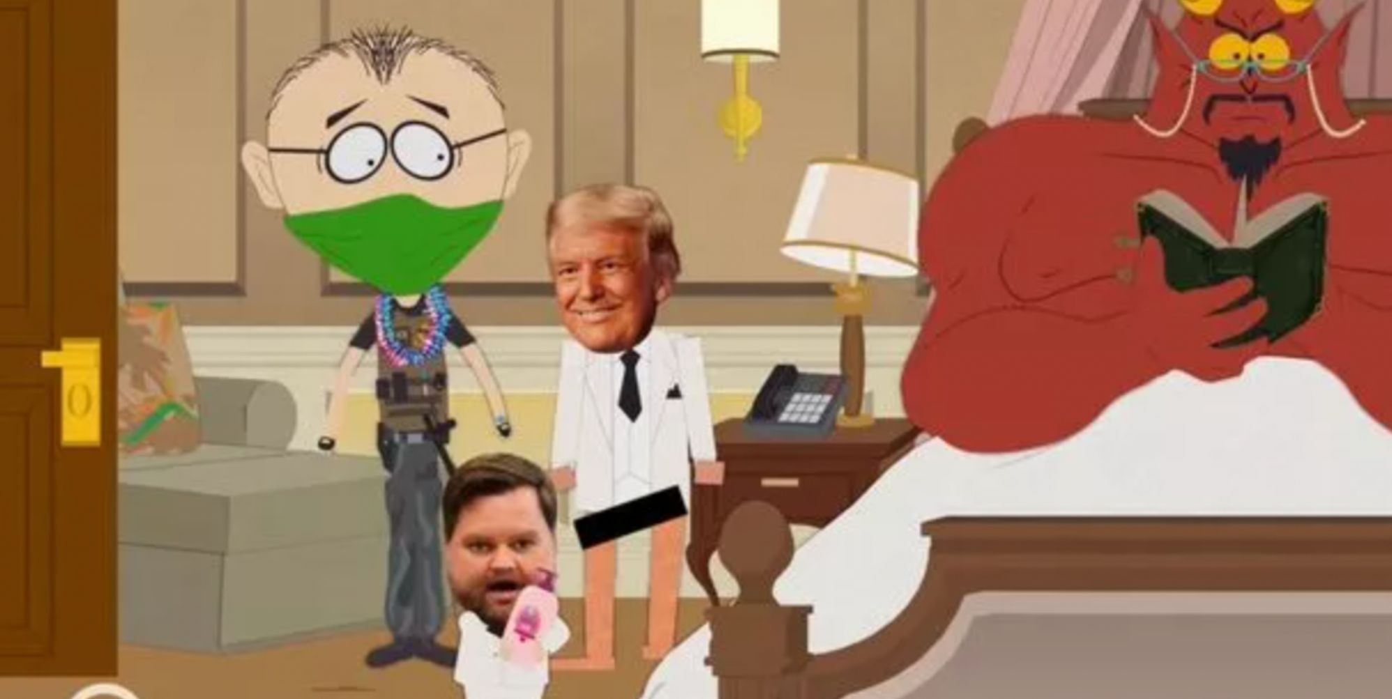 South Park depicts JD Vance as Trump’s manbaby assistant in second jaw-dropping episode of new season