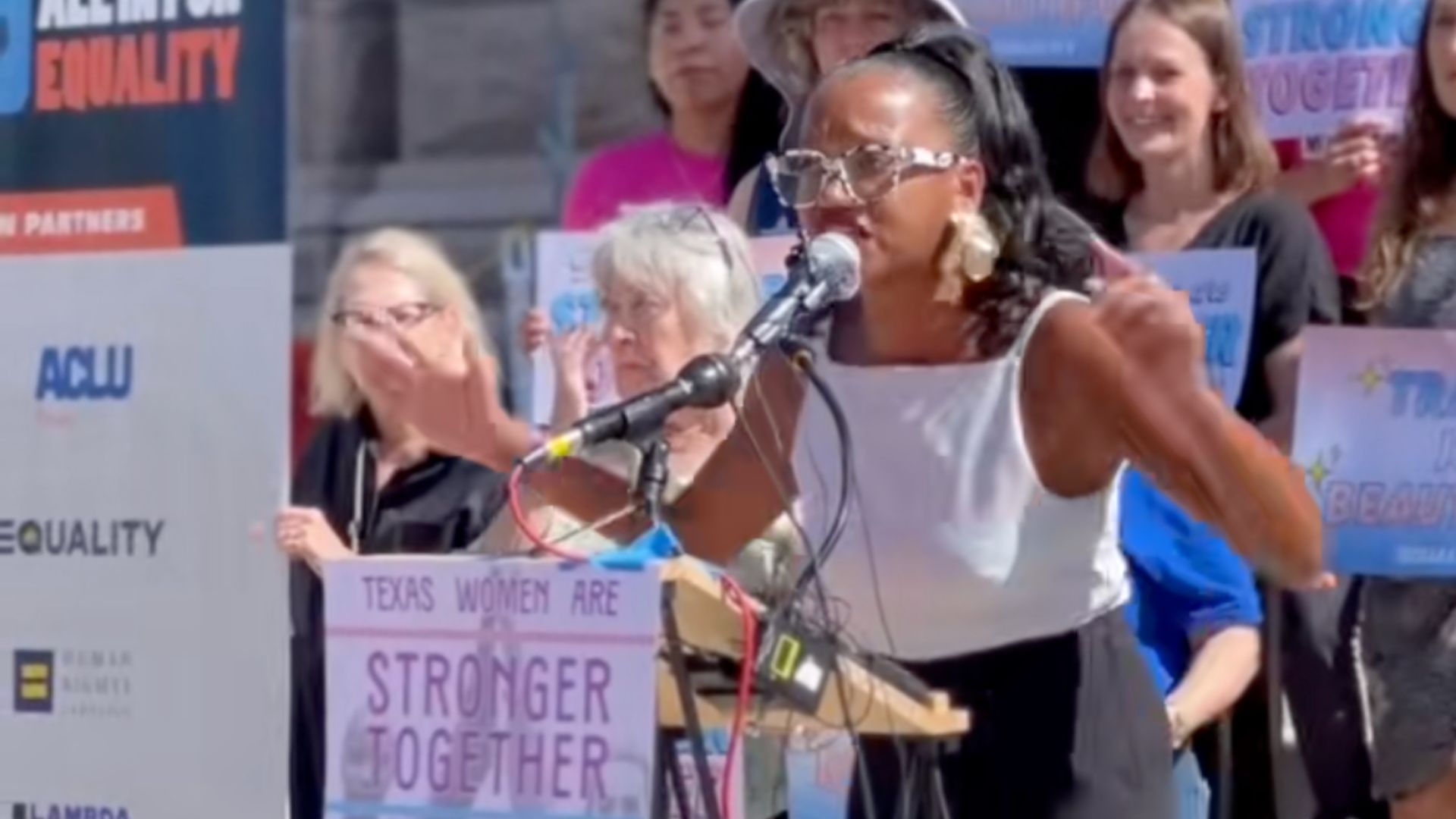 Black activist gives blistering speech in support of her 'trans sisters': 'It's time for us to stand in solidarity'