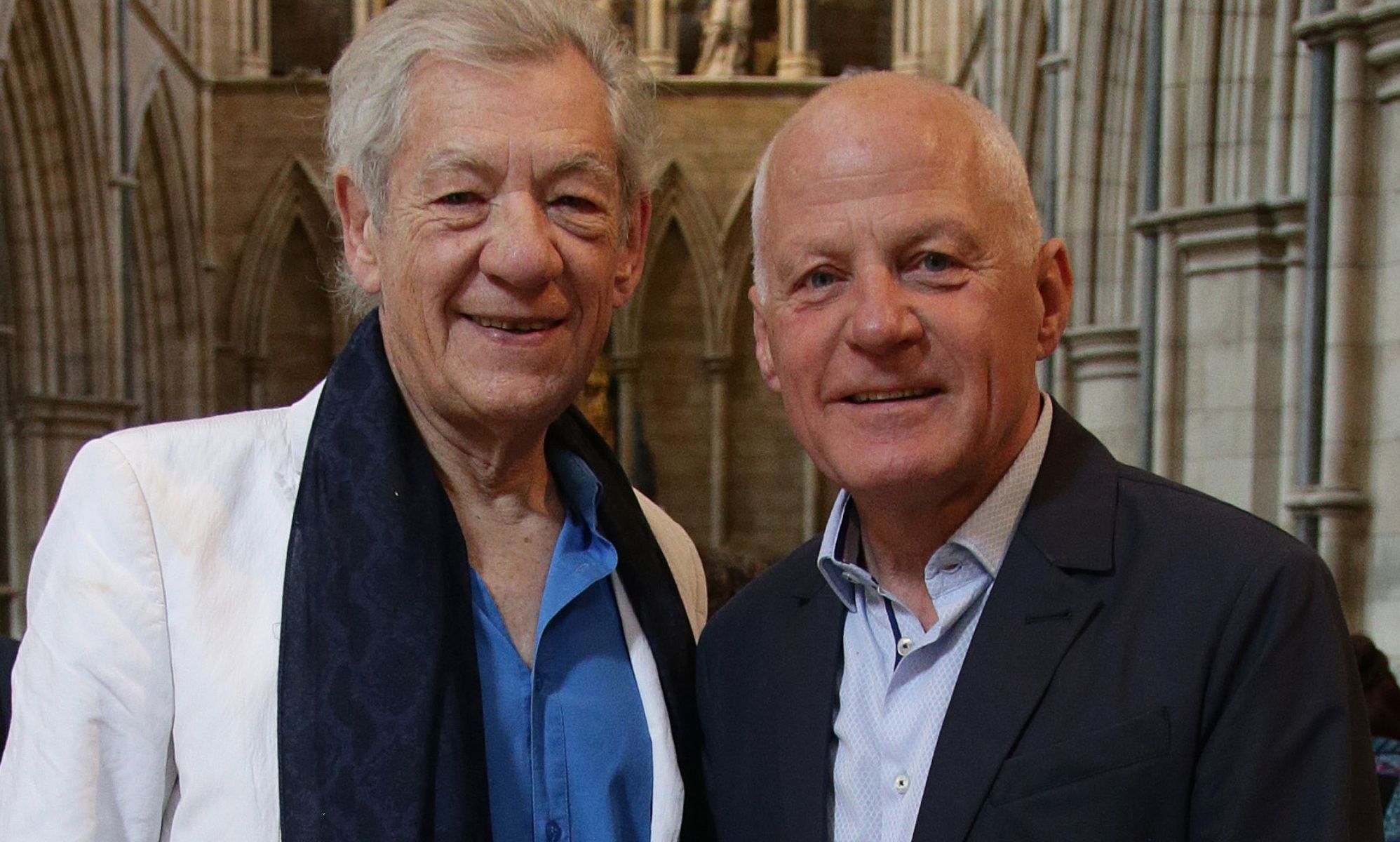 (L-R) Sir Ian McKellen and Michael Cashman.
