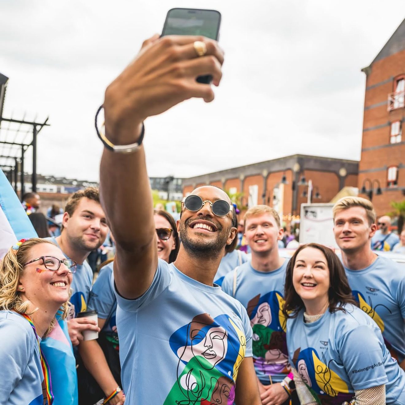 Michael Gunning, who survived the 2017 Manchester Arena bombing, marched in the city’s Pride parade to honour the victims.