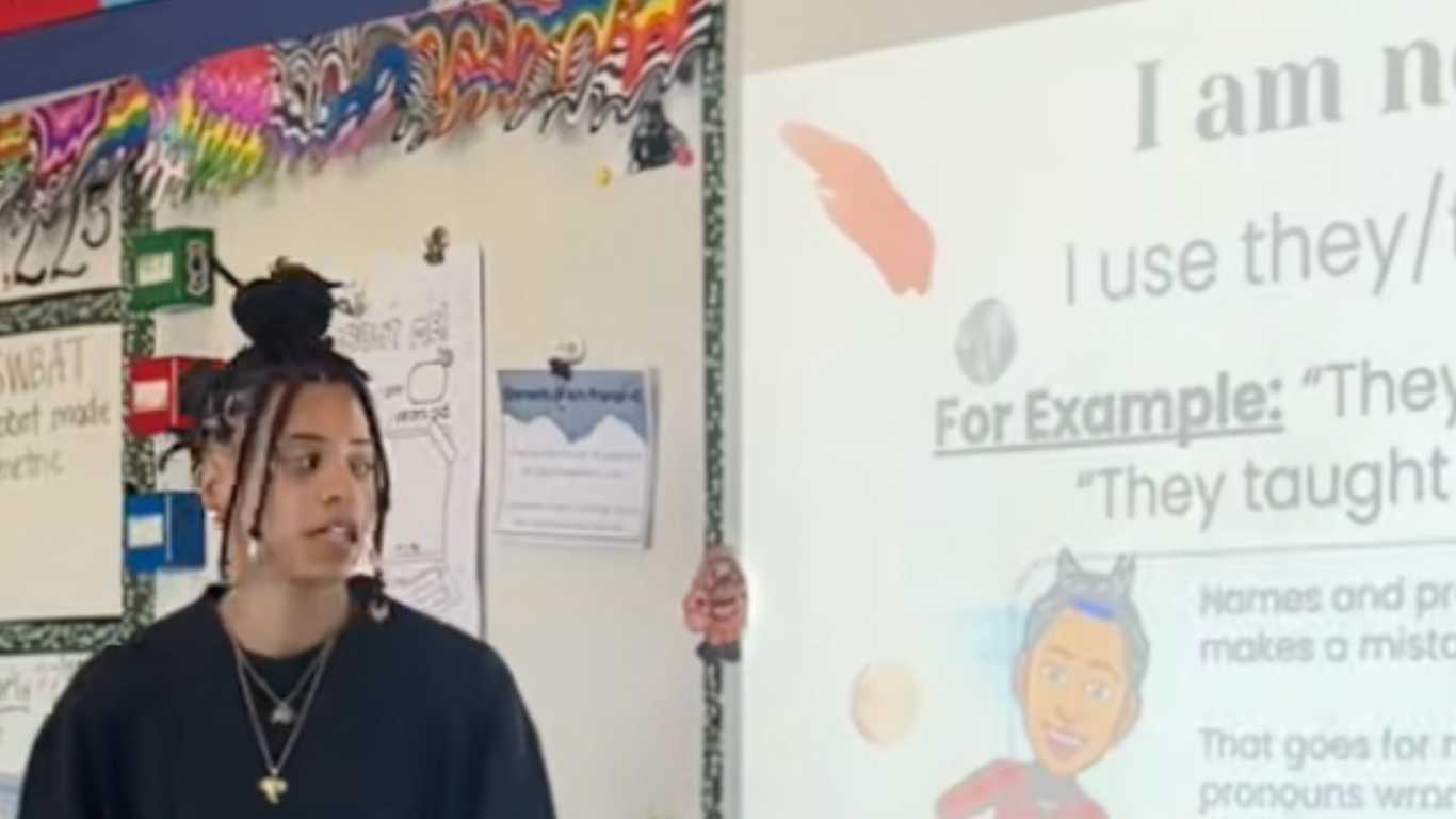 Non-binary teacher goes viral for perfectly – and easily – explaining their pronouns to kids