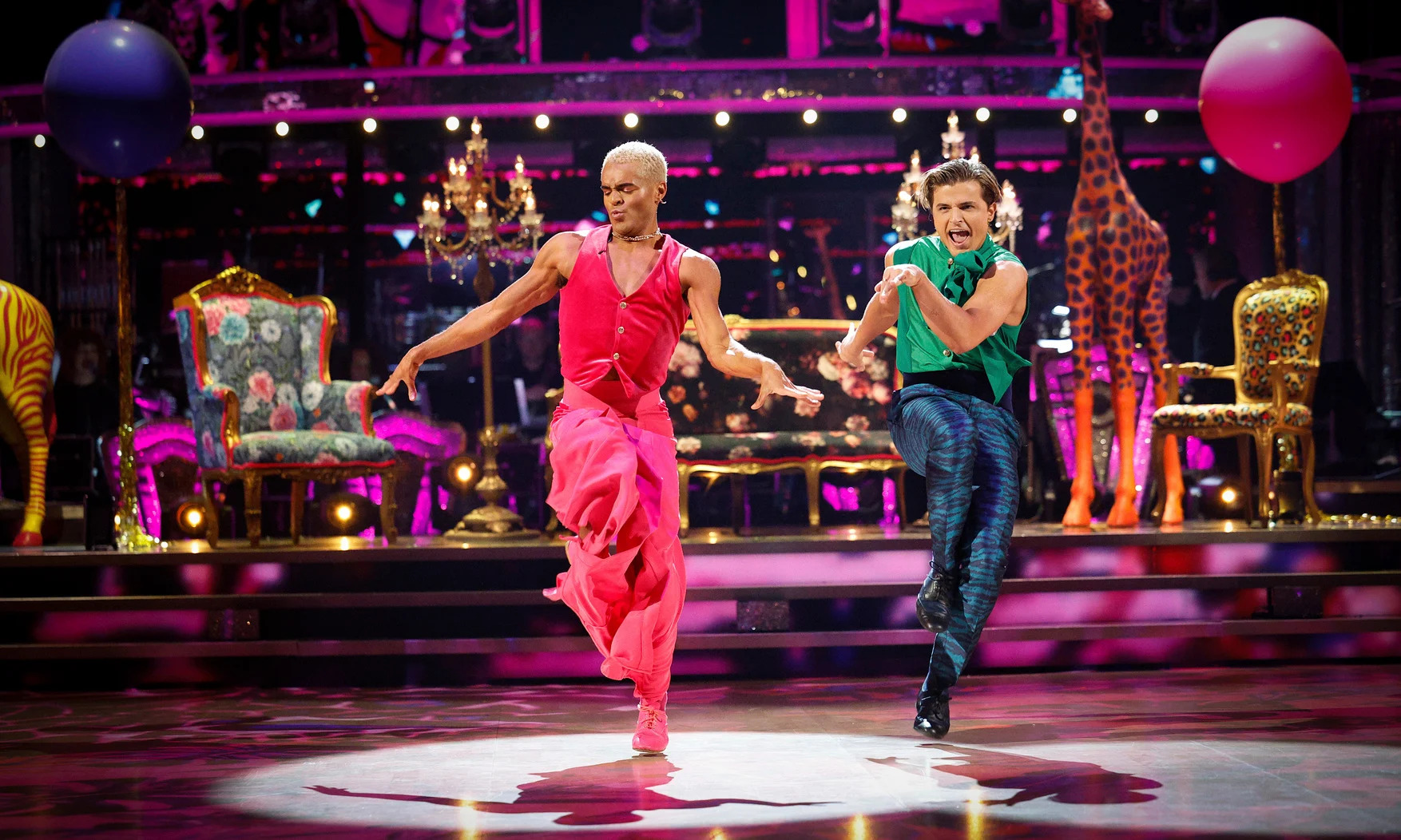 Layton Williams and Nikita Kuzmin dancing on Strictly
