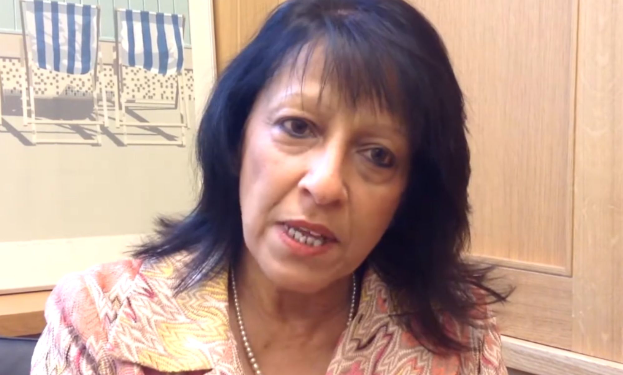 EHRC chair, Kishwer Falkner, speaking.