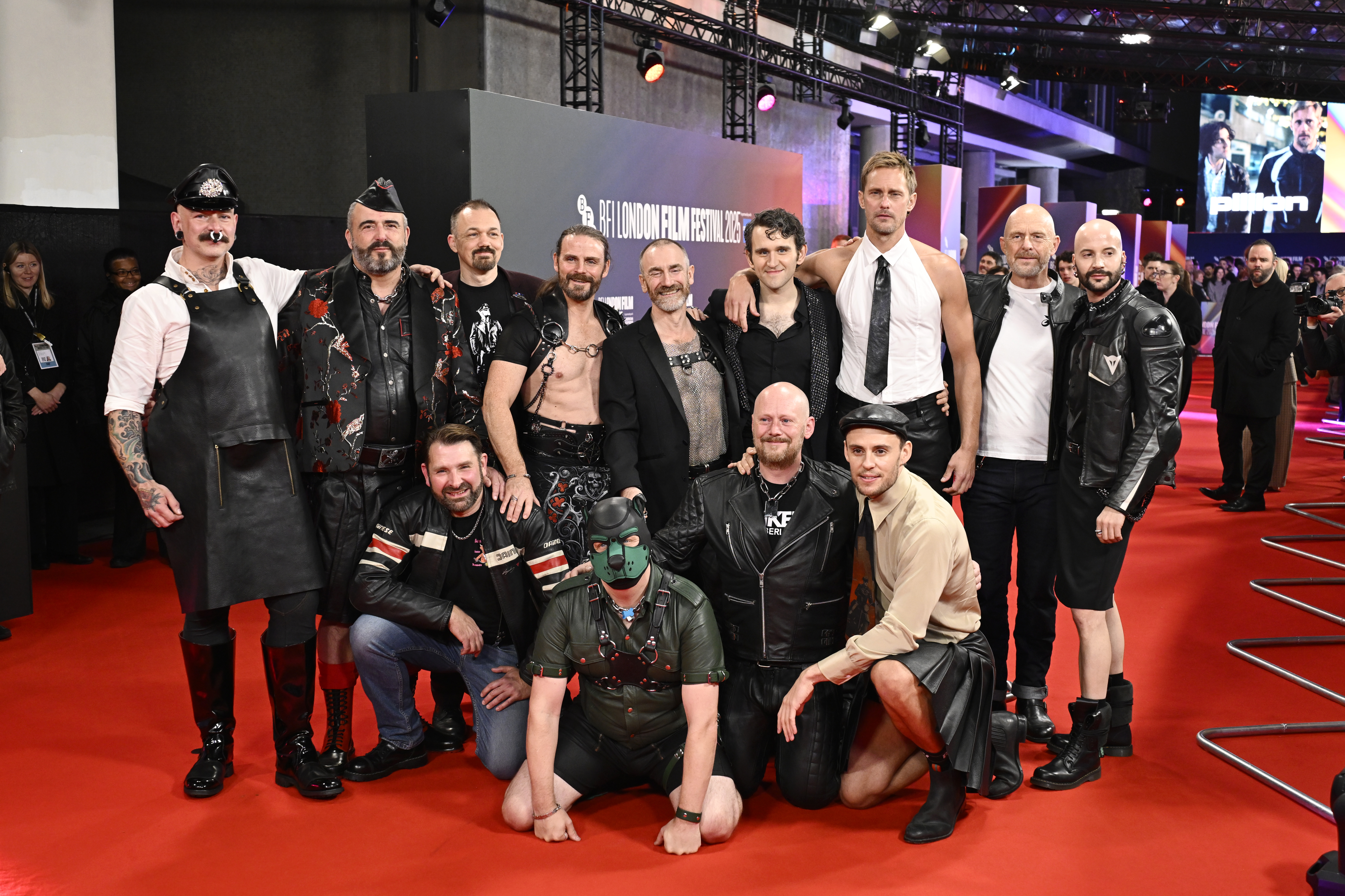 Harry Melling, Director Harry Lighton, Alexander Skarsgård and guests attend the &quot;Pillion&quot; Headline Gala