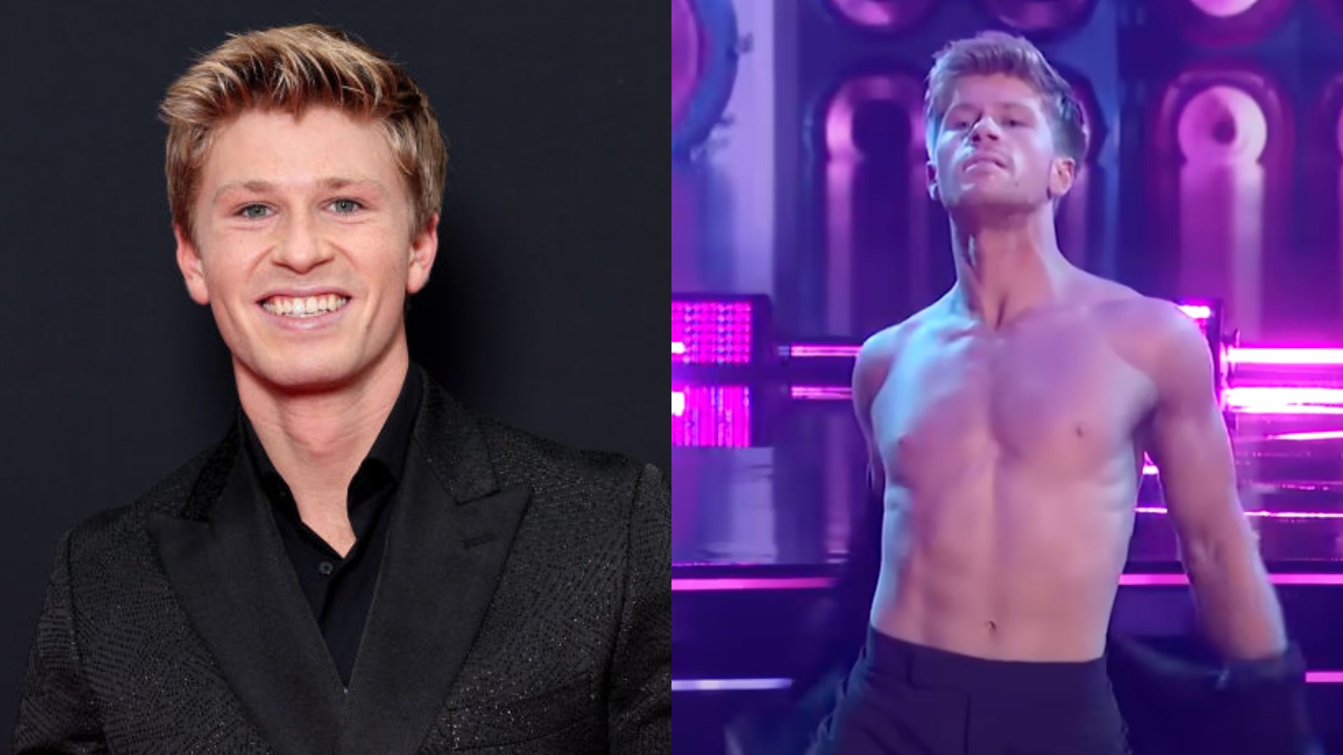 Robert Irwin 'lets loose' and rips off shirt on Dancing with the Stars