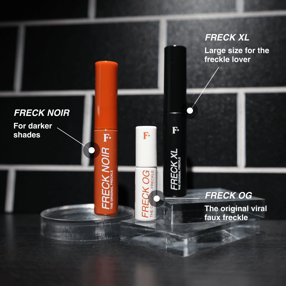 three Freck Beauty faux freckles products