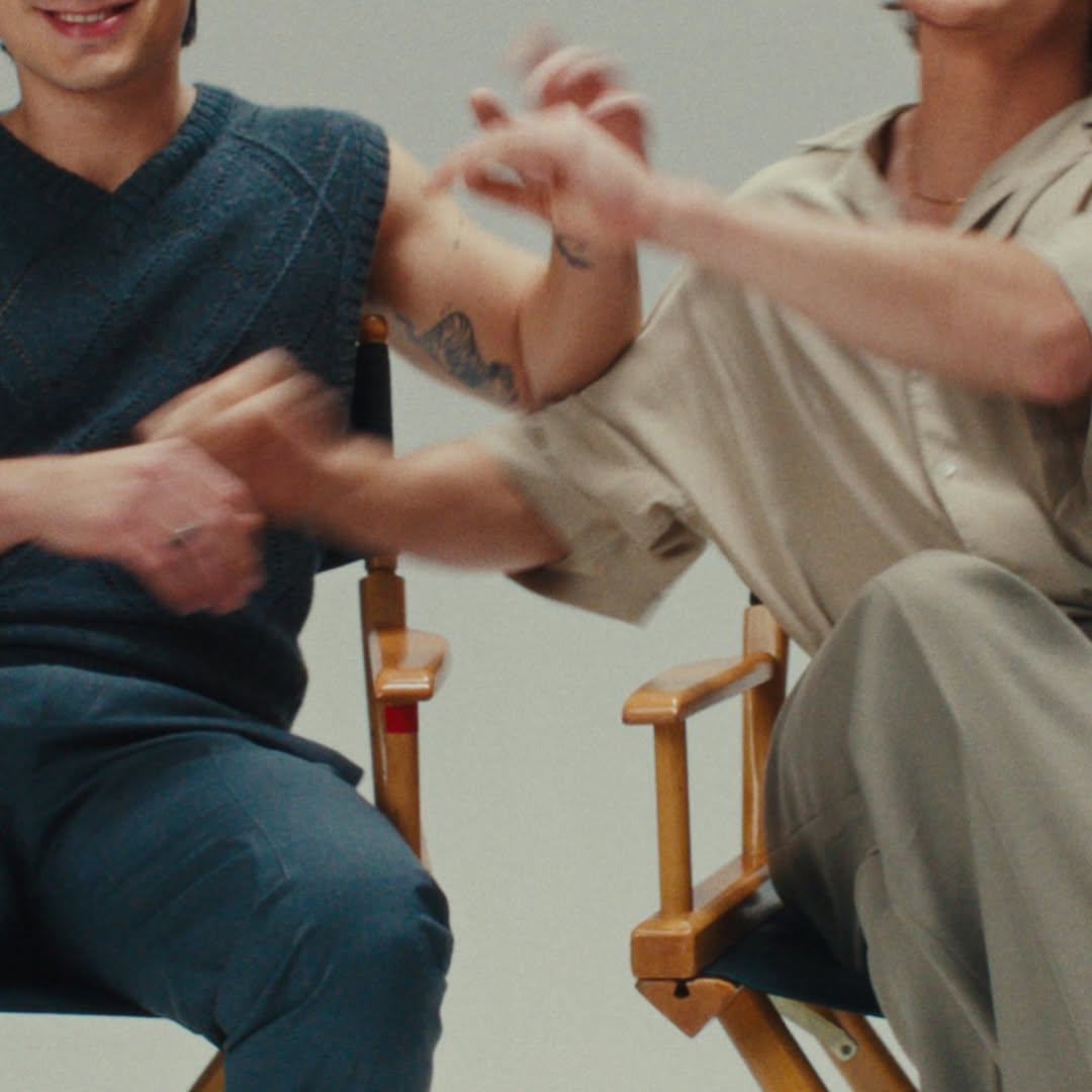 Hudson Williams and Connor Storrie