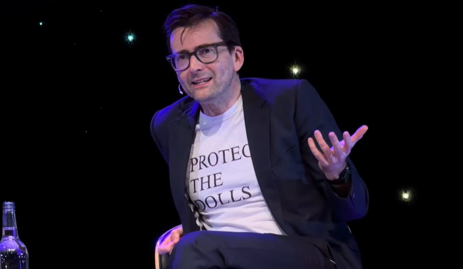 Doctor Who legend David Tennant wears trans ally 'Protect The Dolls' shirt on stage in Edinburgh