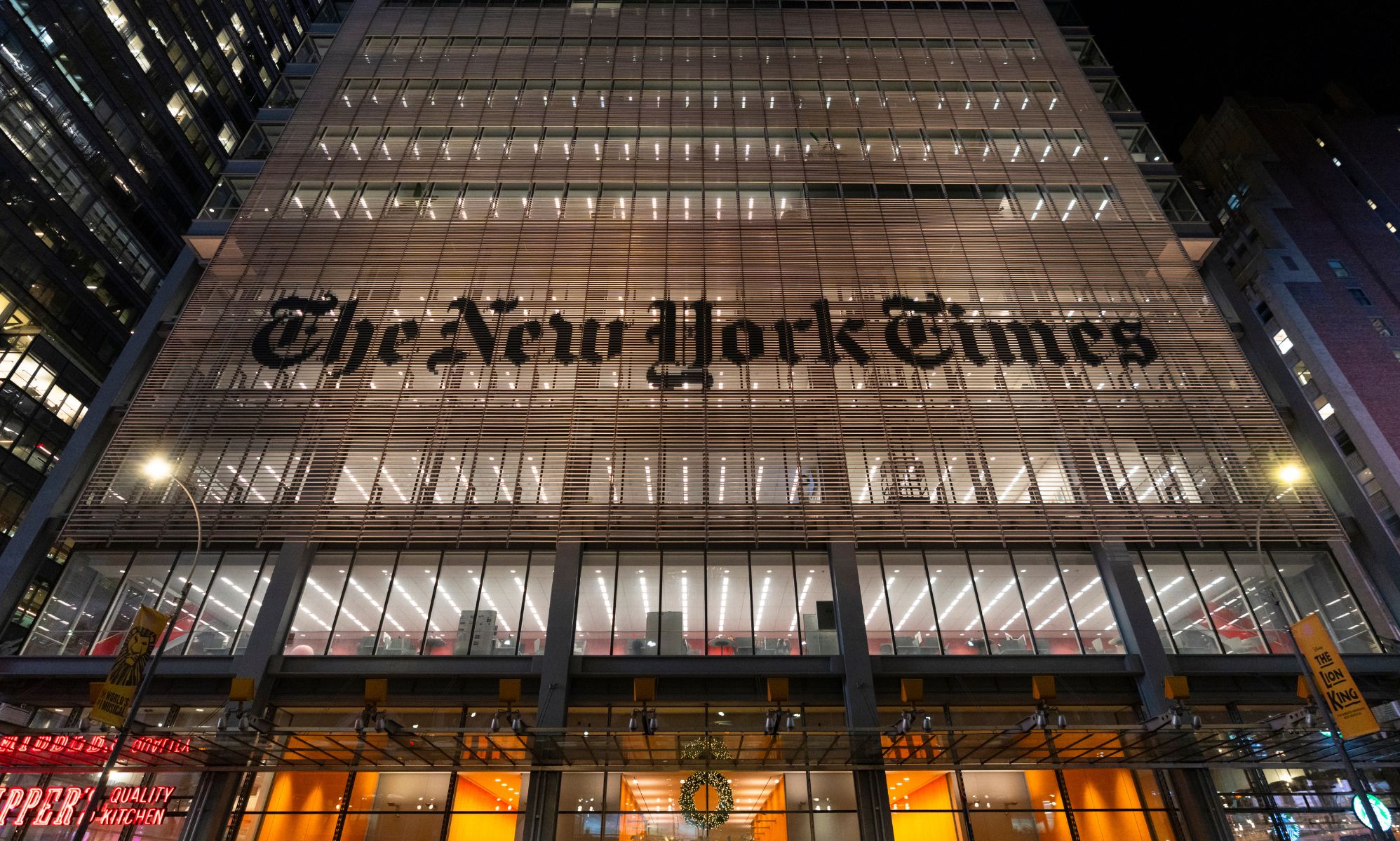 The New York Times building.